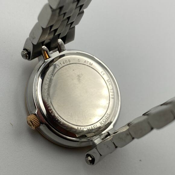 Elegant Michael Kors Silver & Rose Gold Crystal Watch MK3298 main image 7